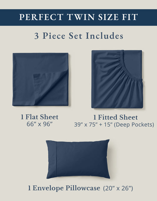 100% Organic Cotton-Navy