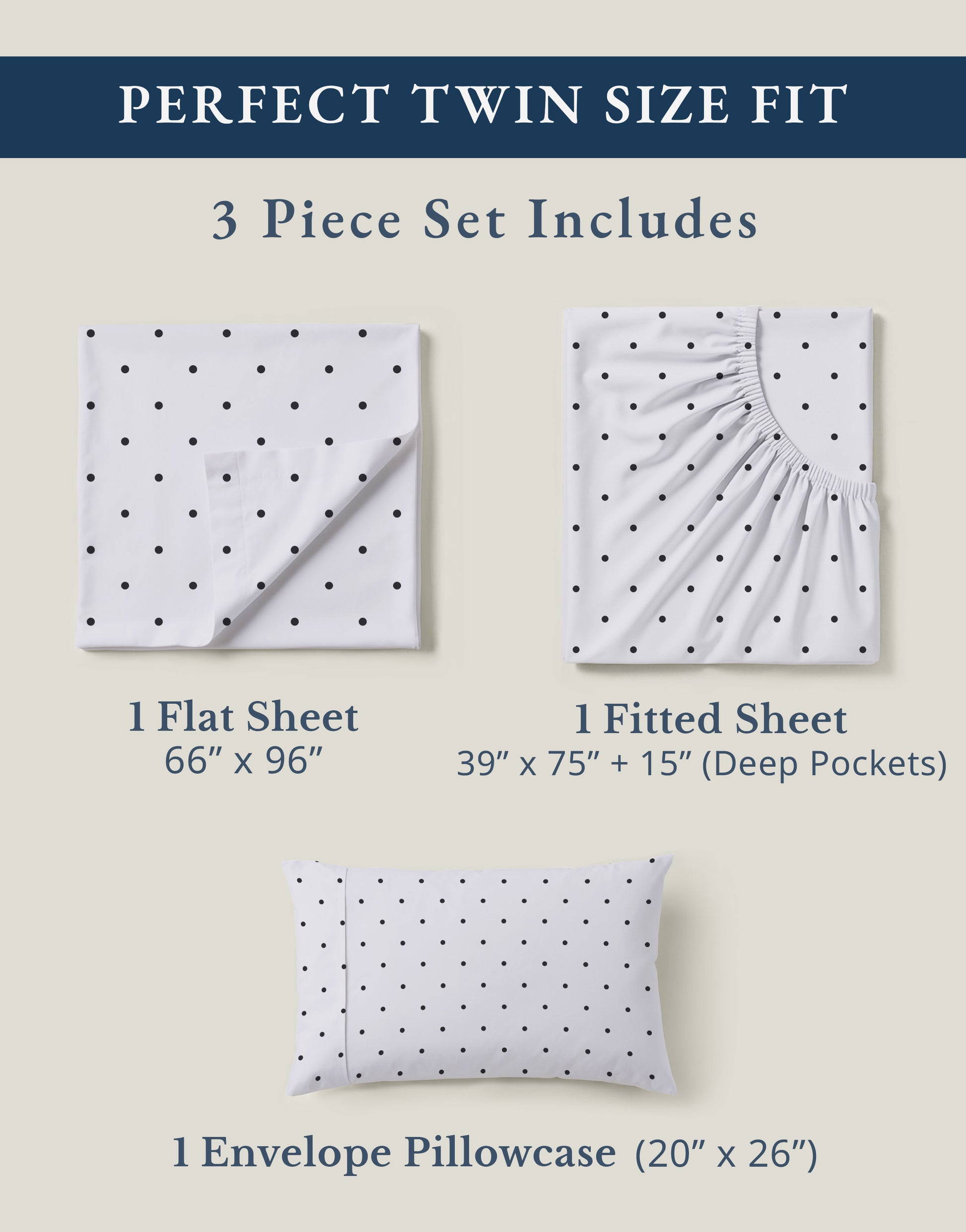 100% Organic Cotton-Polka-Dot-Black