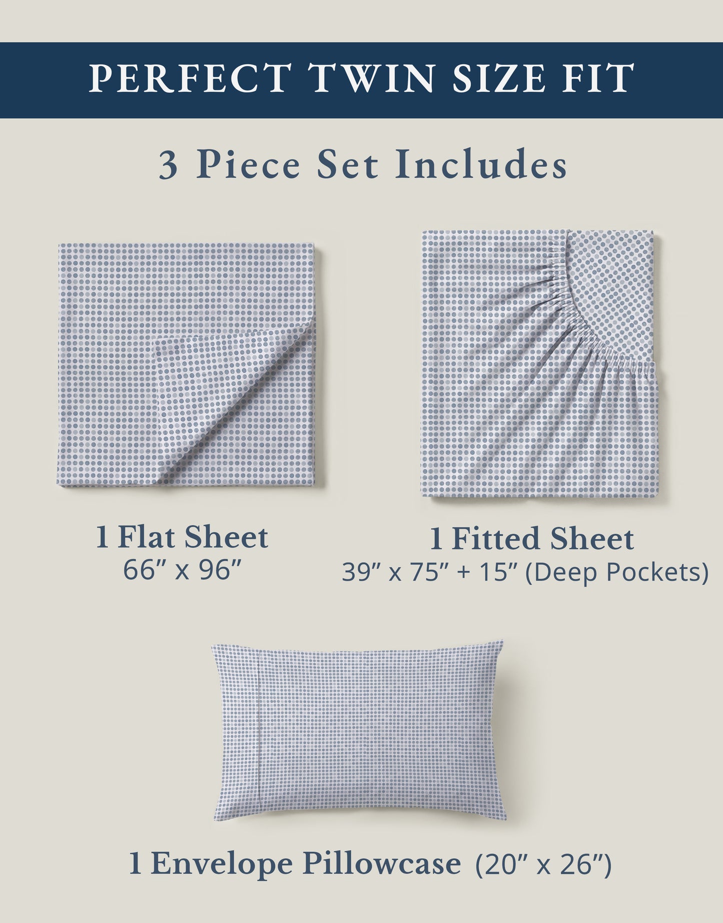100% Organic Cotton-Polka-Dot-Blue