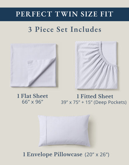 100% Organic Cotton-Ticking-Stripe