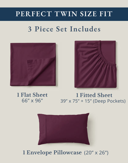 100% Organic Cotton-Windsor-Wine