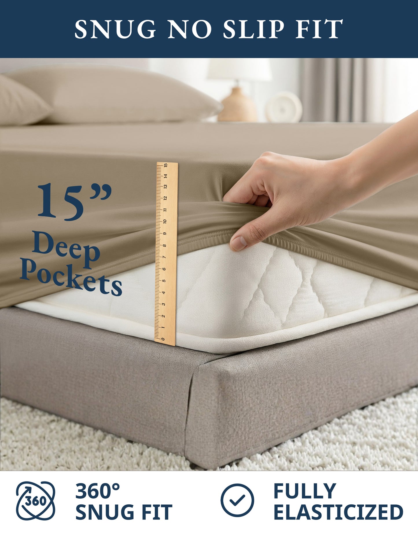 100% Organic Cotton-Taupe