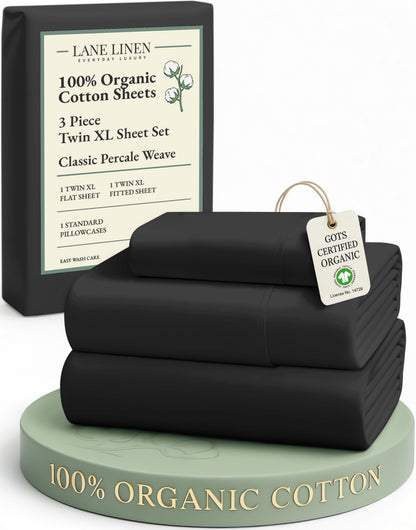 100% Organic Cotton-Black