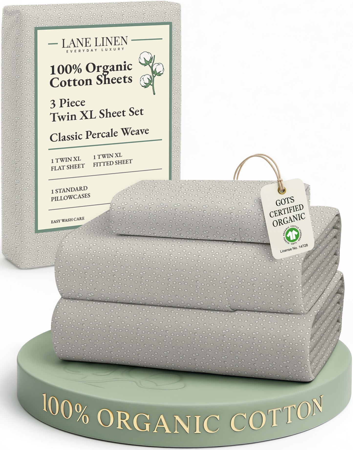 100% Organic Cotton-Snowdrop