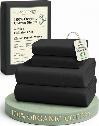 100% Organic Cotton-Black