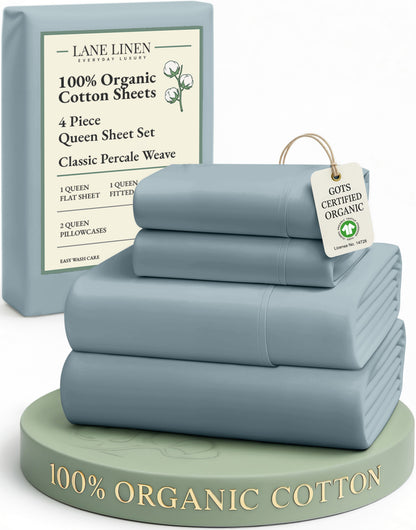 100% Organic Cotton-French-Blue
