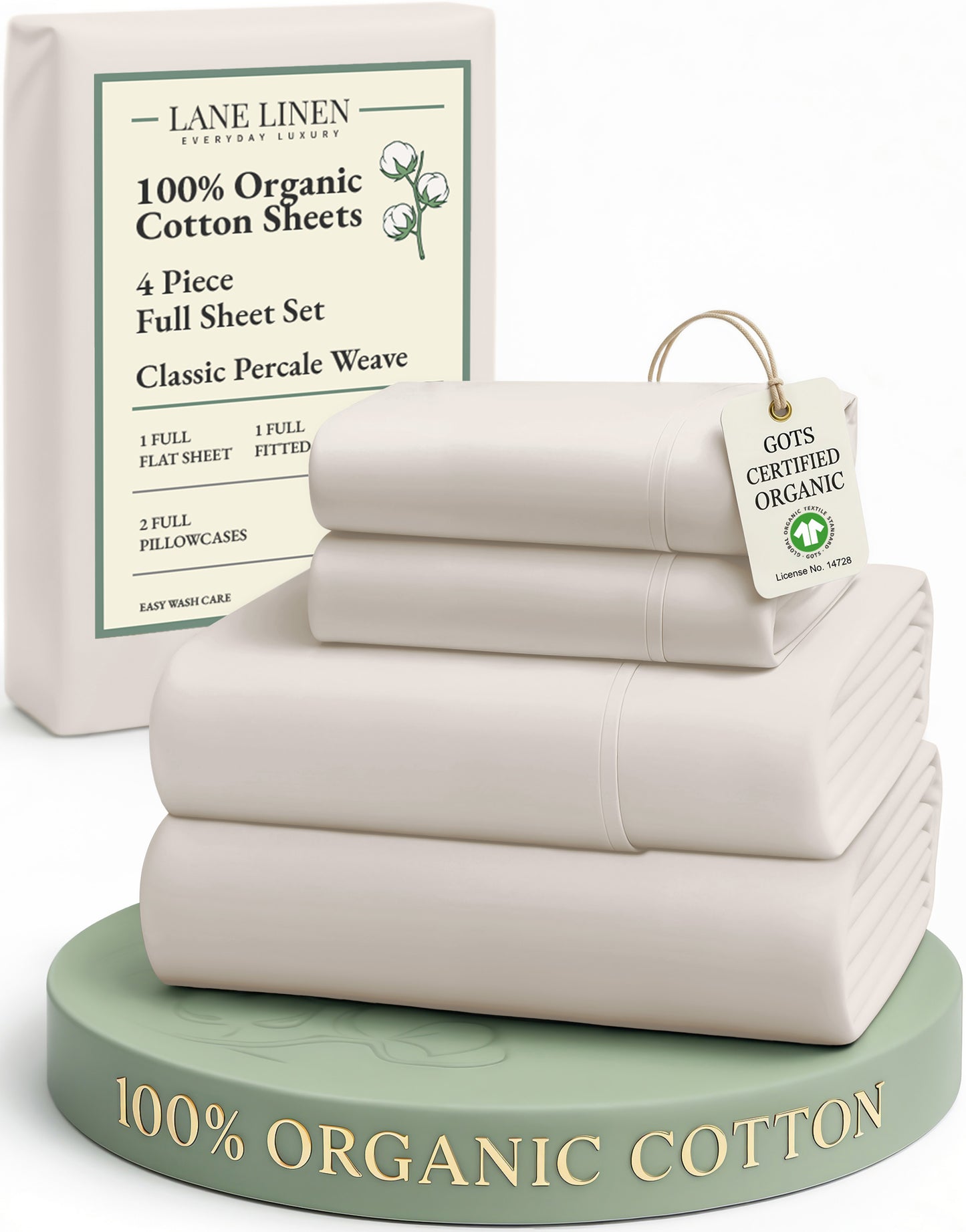 100% Organic Cotton-Glacier-Grey