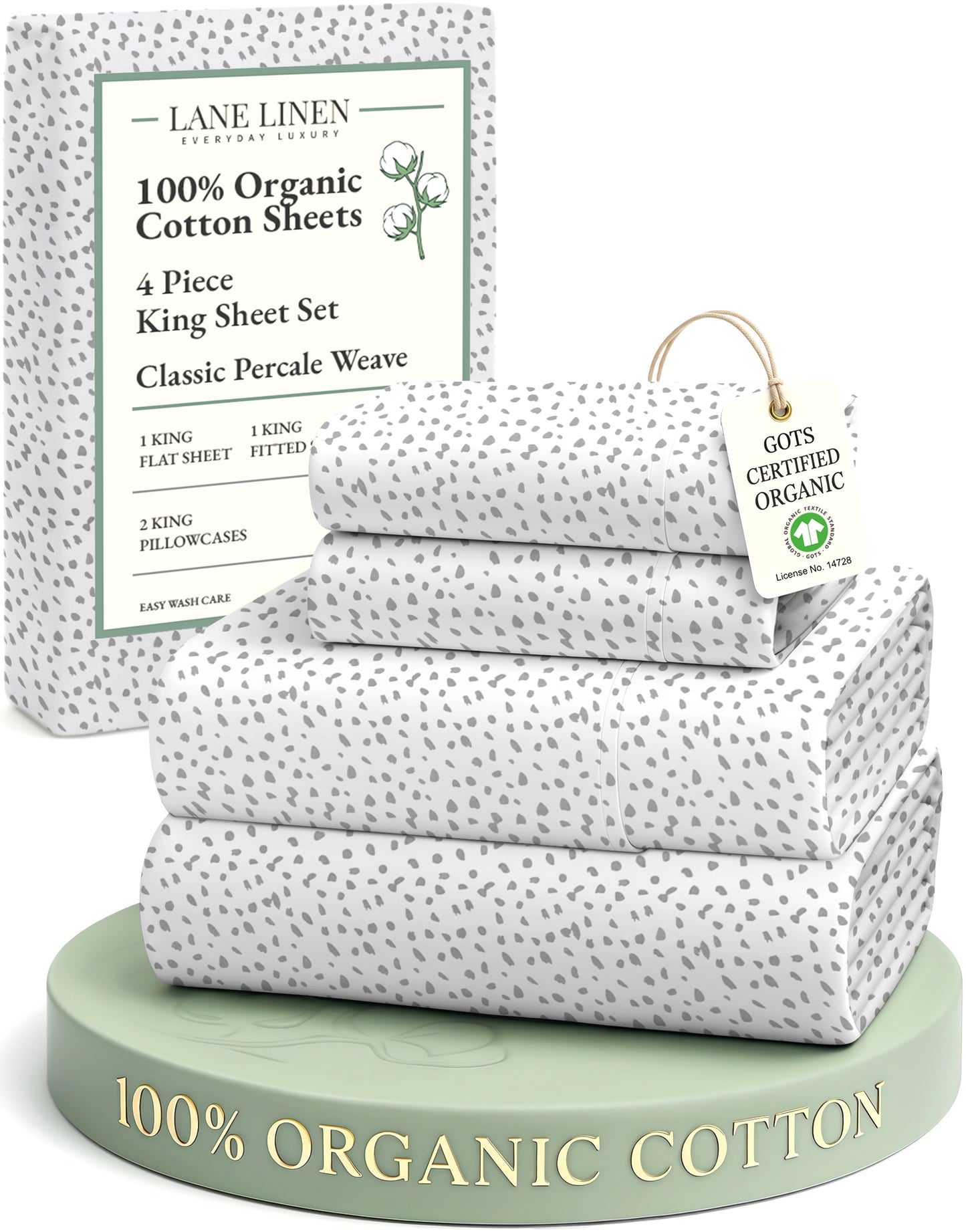 100% Organic Cotton-Haze-Grey