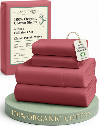 100% Organic Cotton-Mineral-Red