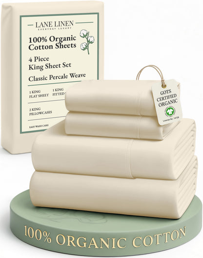 100% Organic Cotton-Natural