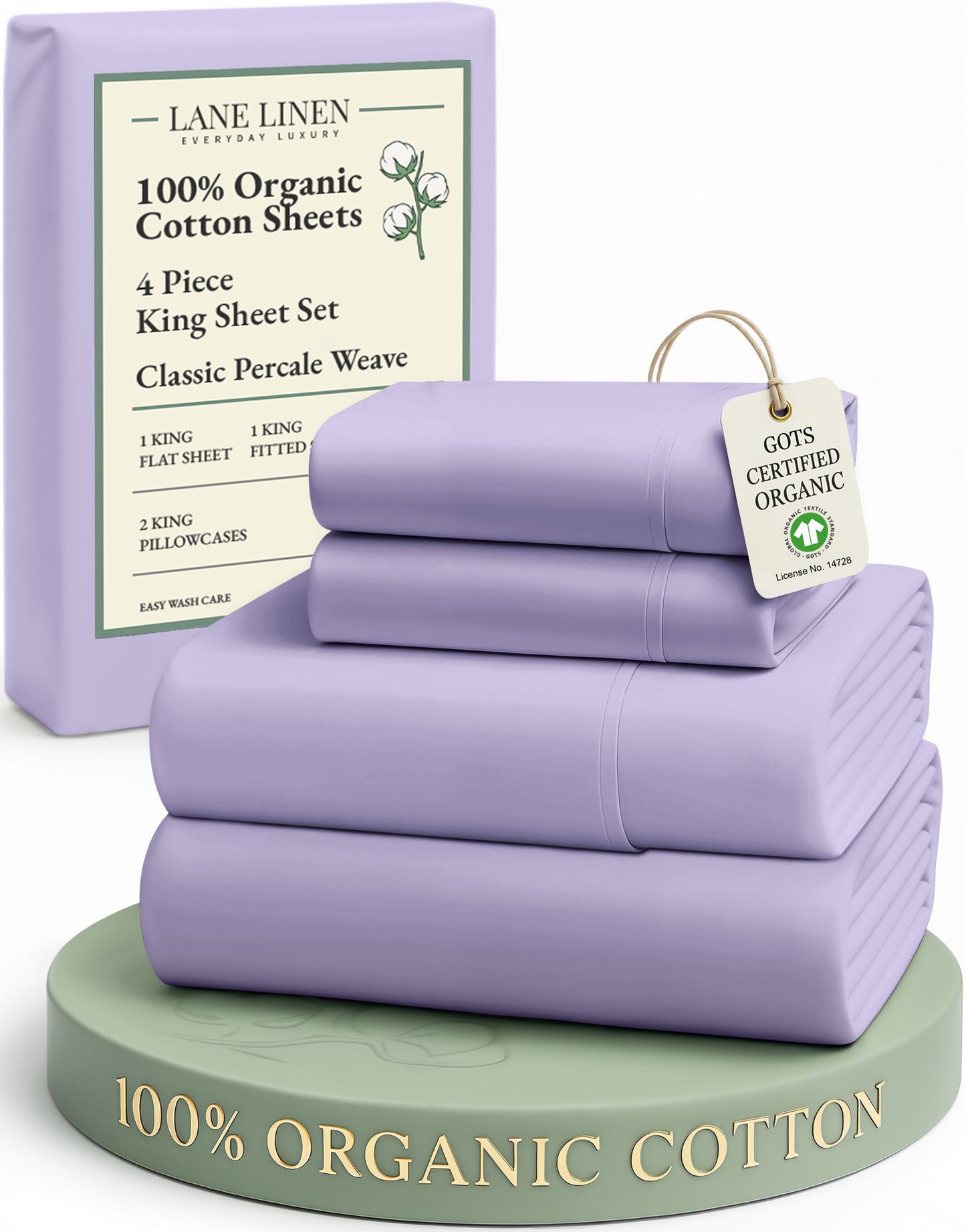 100% Organic Cotton-Orchid-Petal