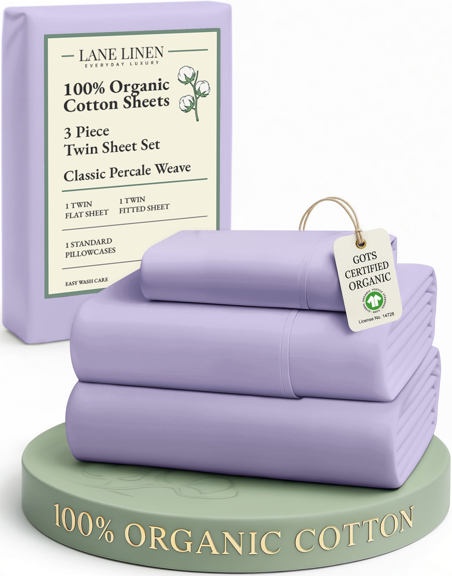 100% Organic Cotton-Orchid-Petal