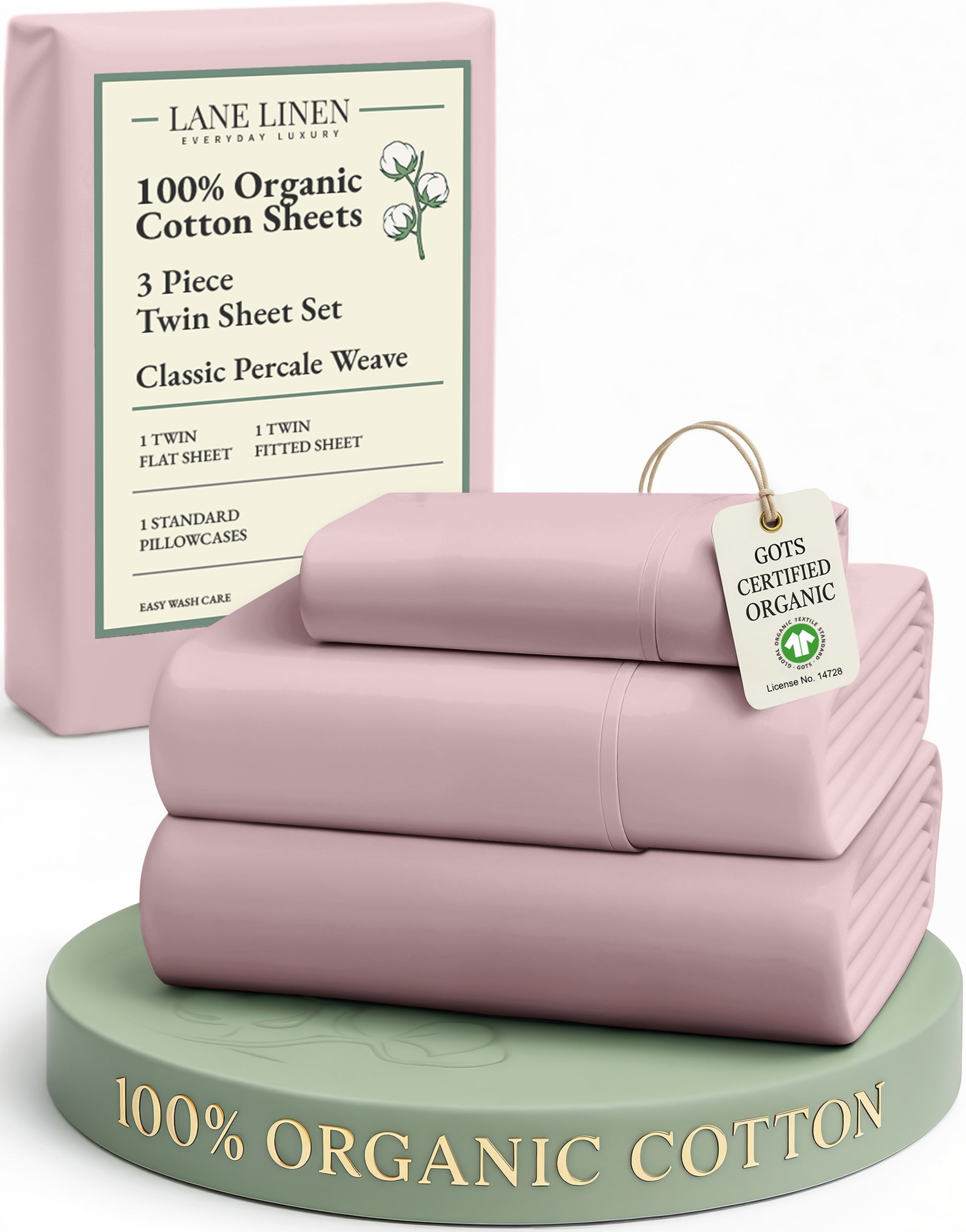 100% Organic Cotton-Sepia-Rose