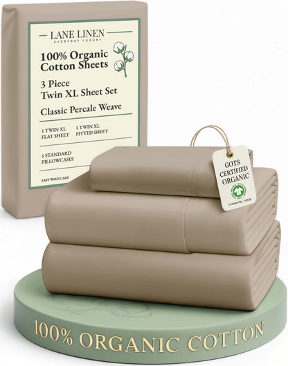 100% Organic Cotton-Taupe