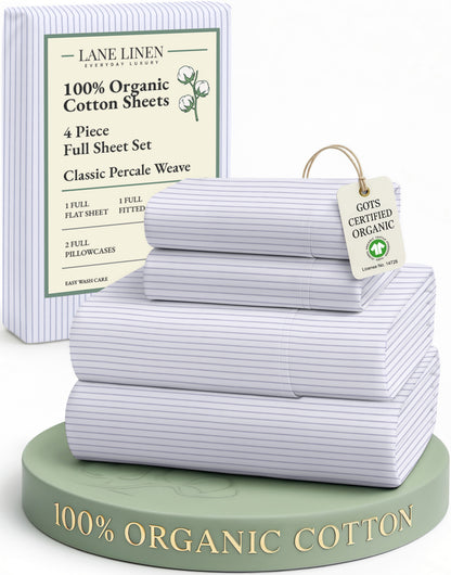 100% Organic Cotton-Ticking-Stripe