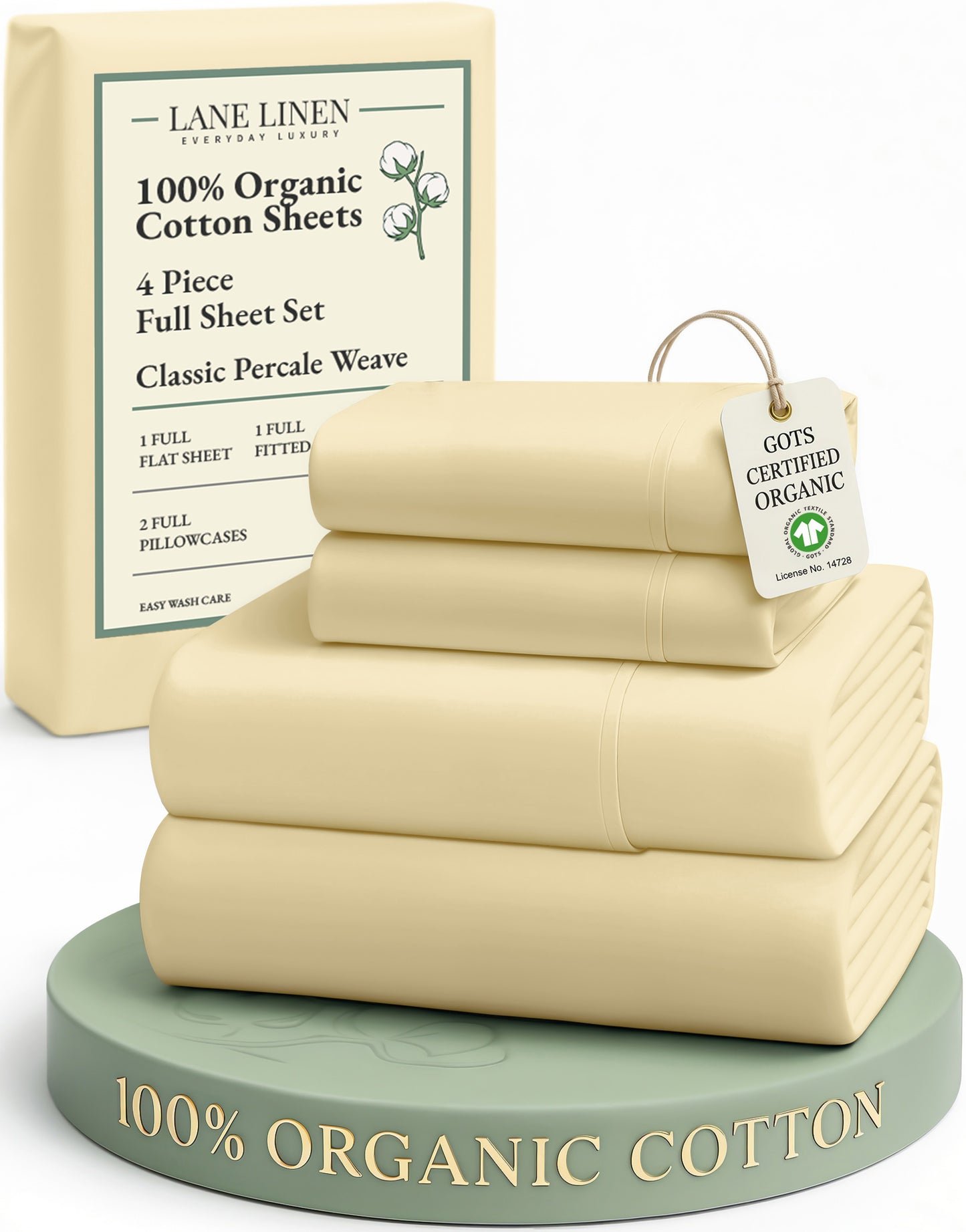 100% Organic Cotton-Vanilla
