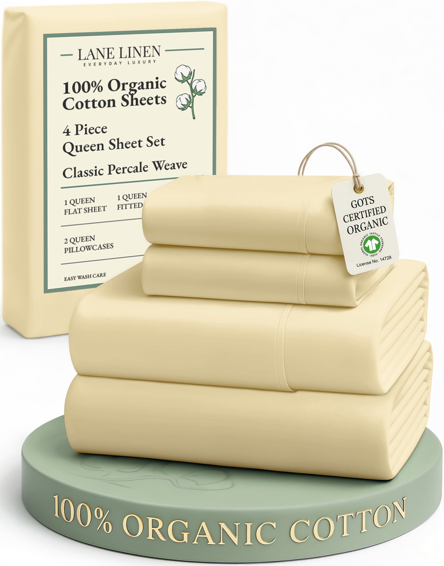100% Organic Cotton-Vanilla
