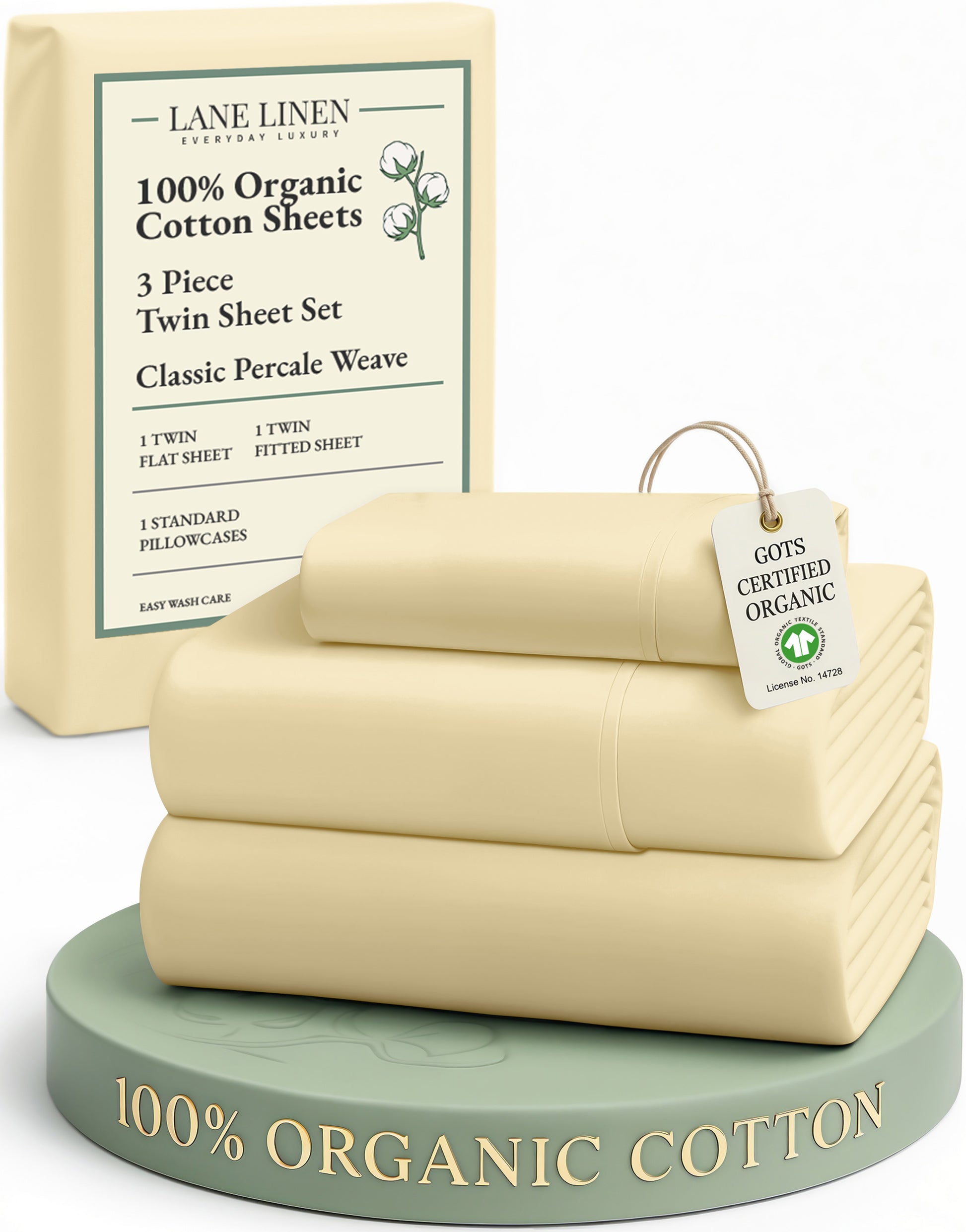 100% Organic Cotton-Vanilla