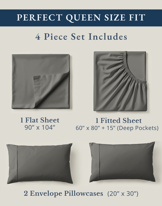 100% Organic Cotton-Charcoal