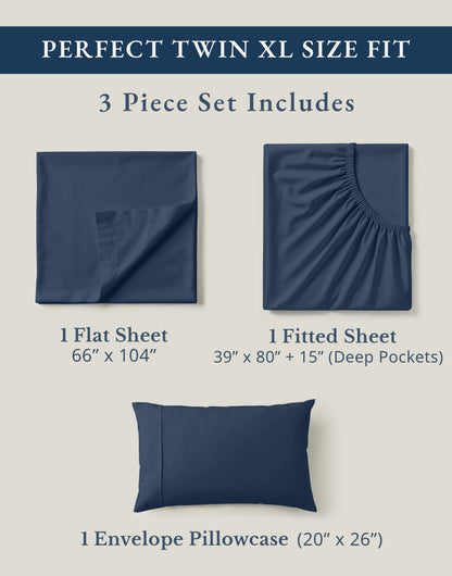 100% Organic Cotton-Navy
