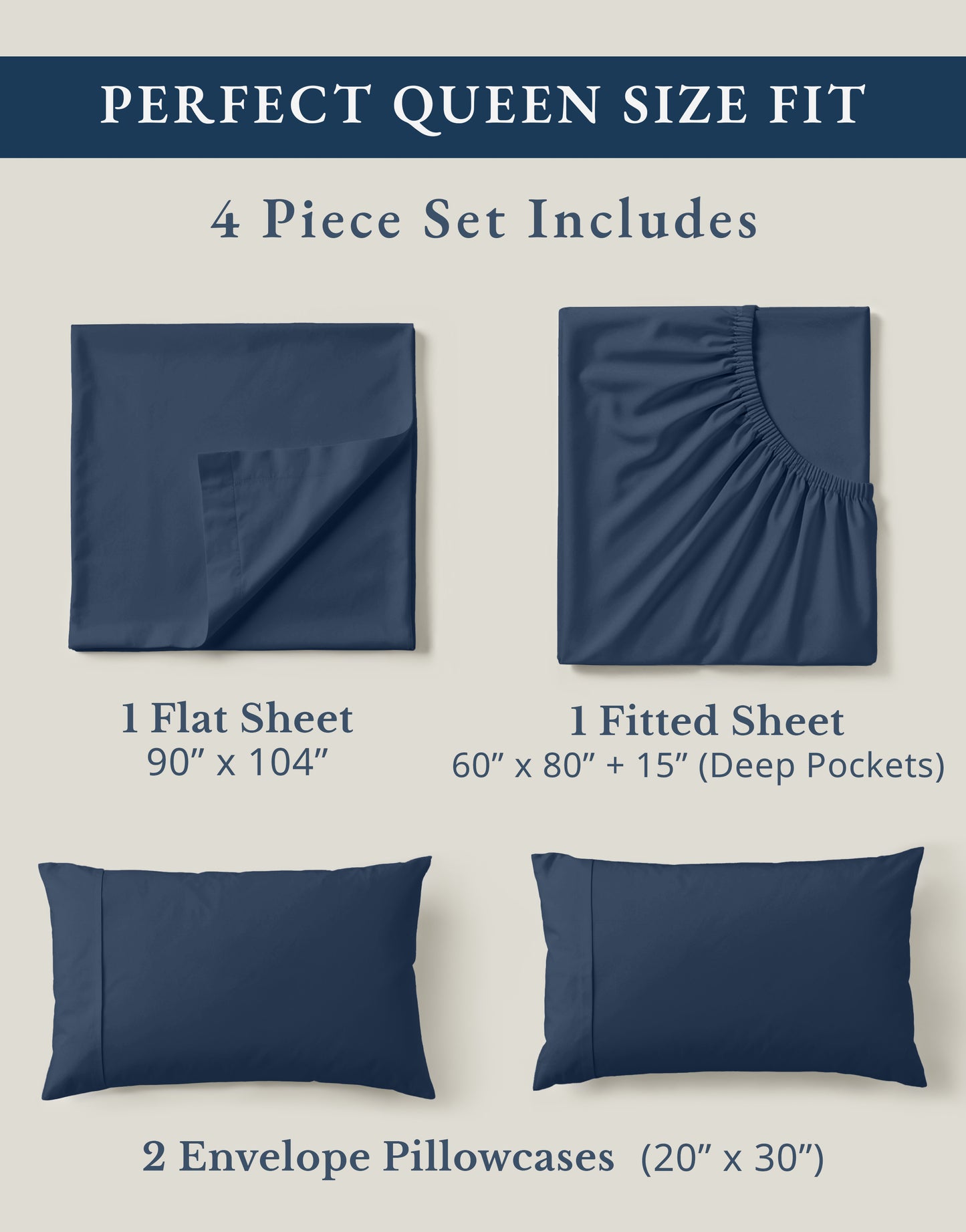 100% Organic Cotton-Navy
