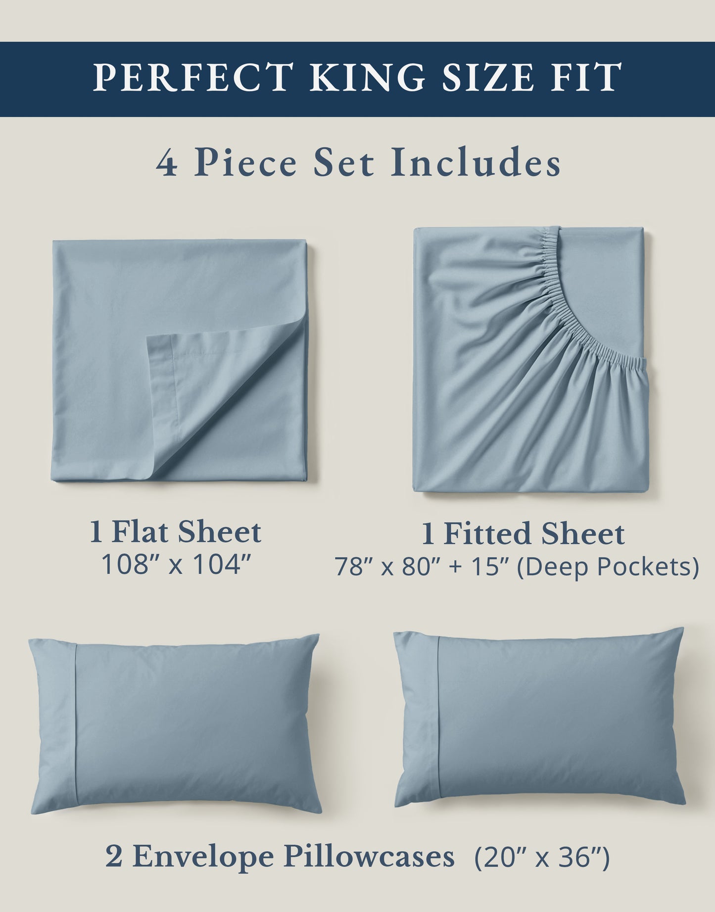 100% Organic Cotton-French-Blue