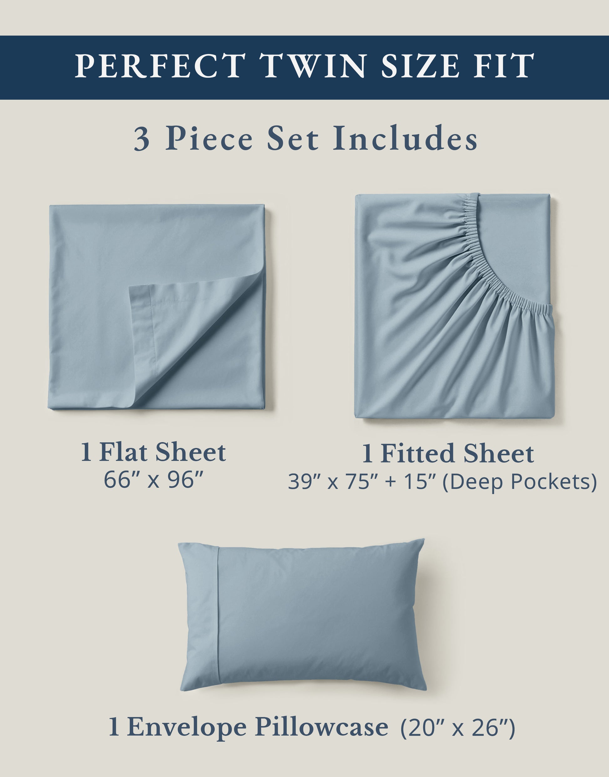 100% Organic Cotton-French-Blue