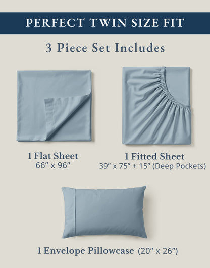 100% Organic Cotton-French-Blue