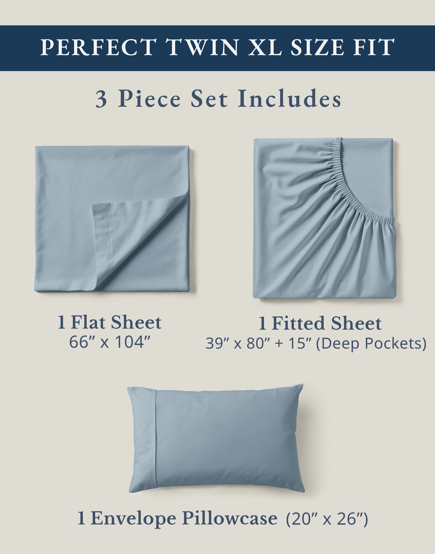 100% Organic Cotton-French-Blue