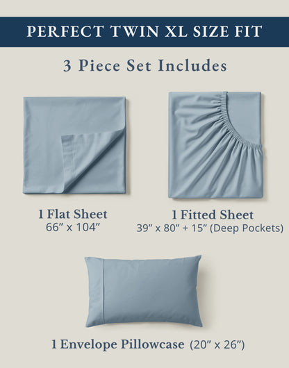 100% Organic Cotton-French-Blue
