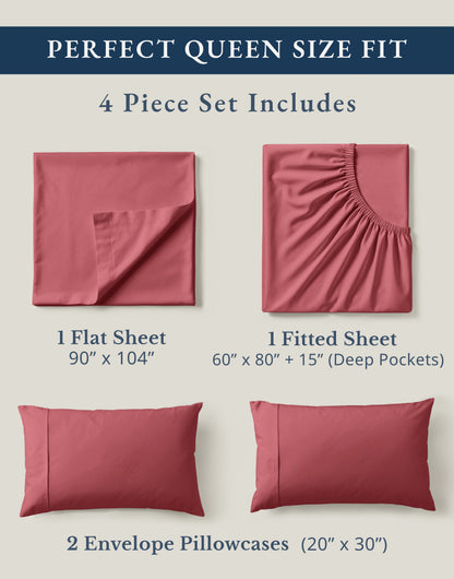 100% Organic Cotton-Mineral-Red