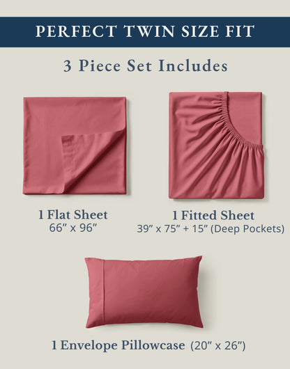 100% Organic Cotton-Mineral-Red