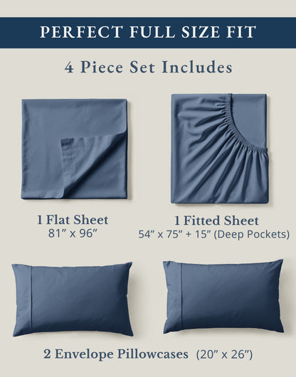 100% Organic Cotton-Estate-Blue