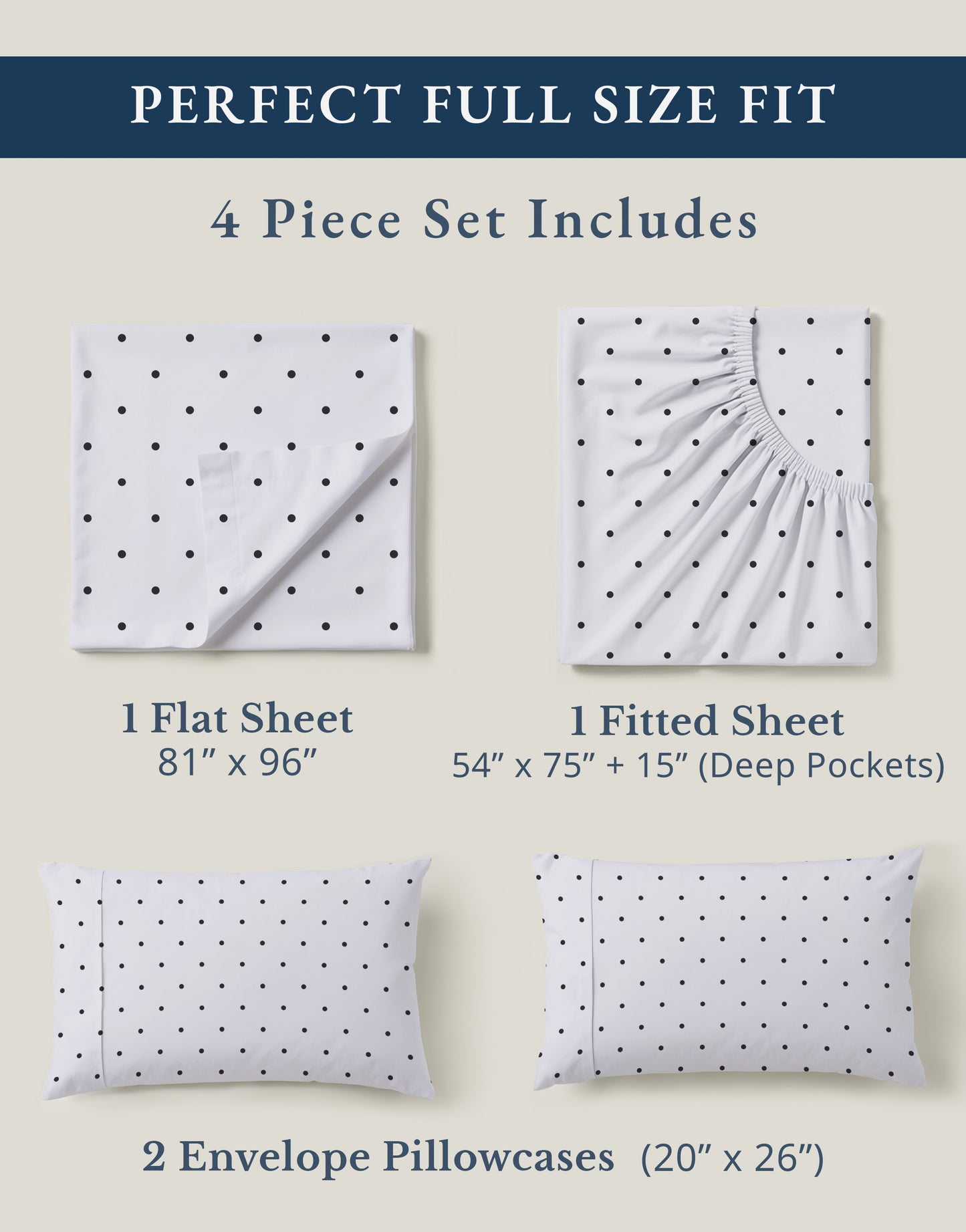 100% Organic Cotton-Polka-Dot-Black