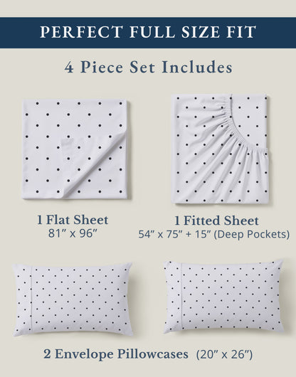100% Organic Cotton-Polka-Dot-Black