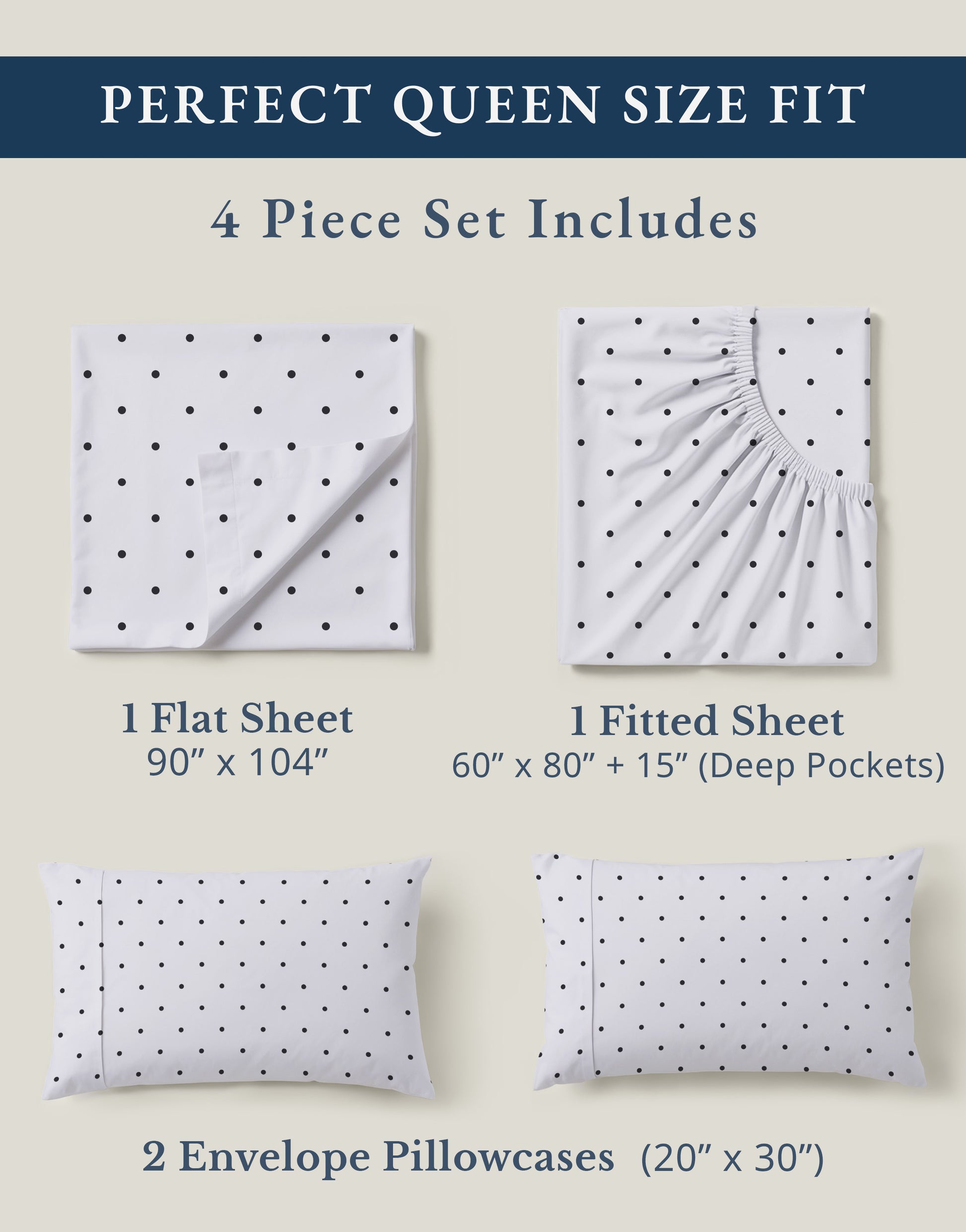 100% Organic Cotton-Polka-Dot-Black