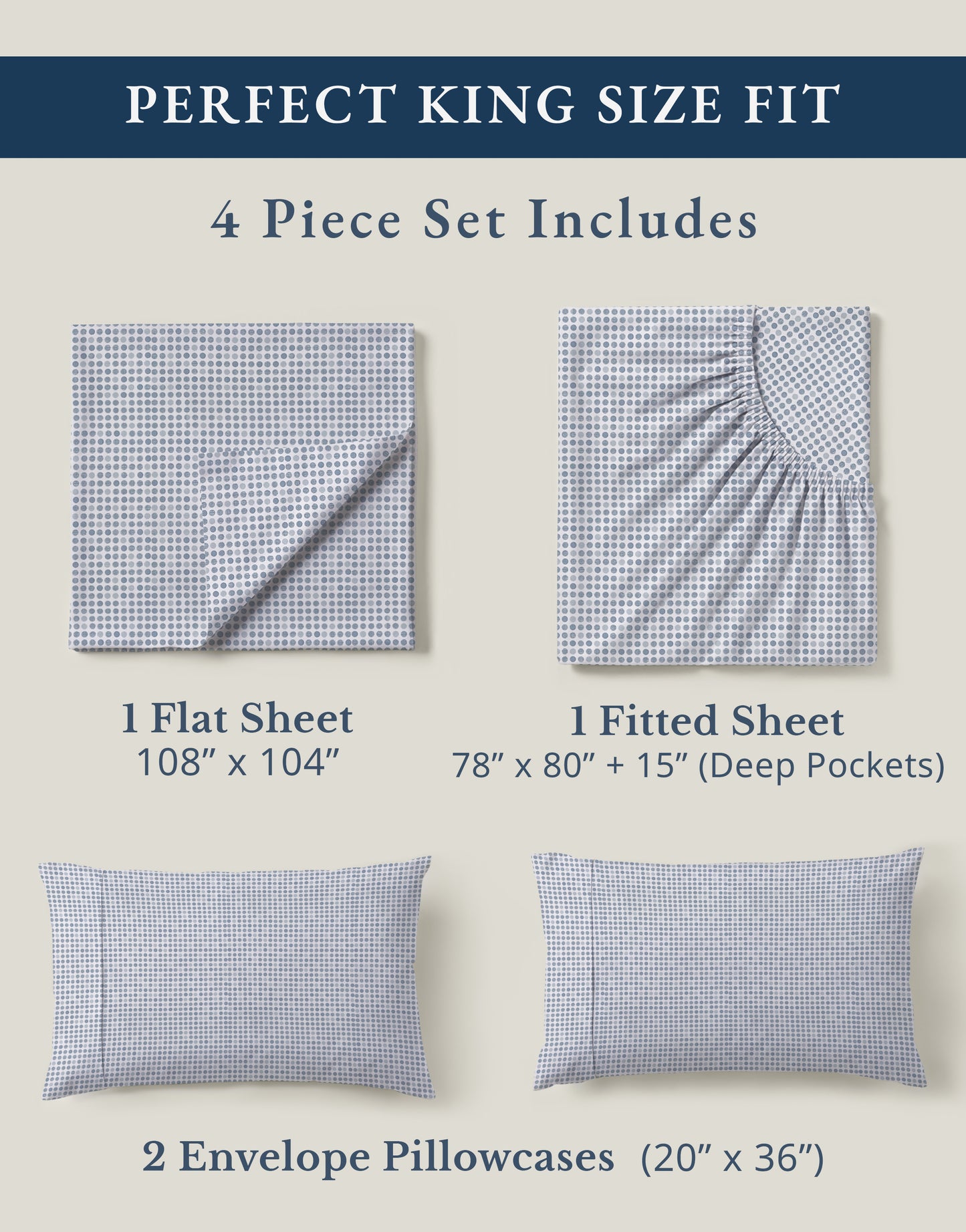 100% Organic Cotton-Polka-Dot-Blue
