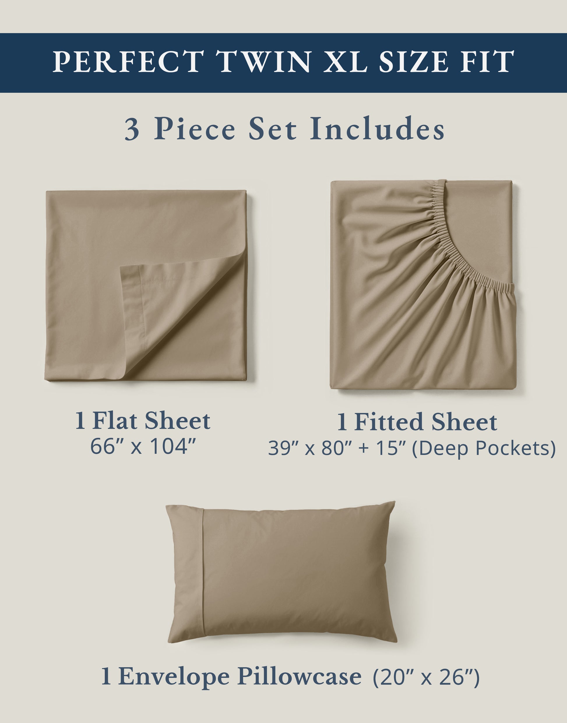 100% Organic Cotton-Taupe