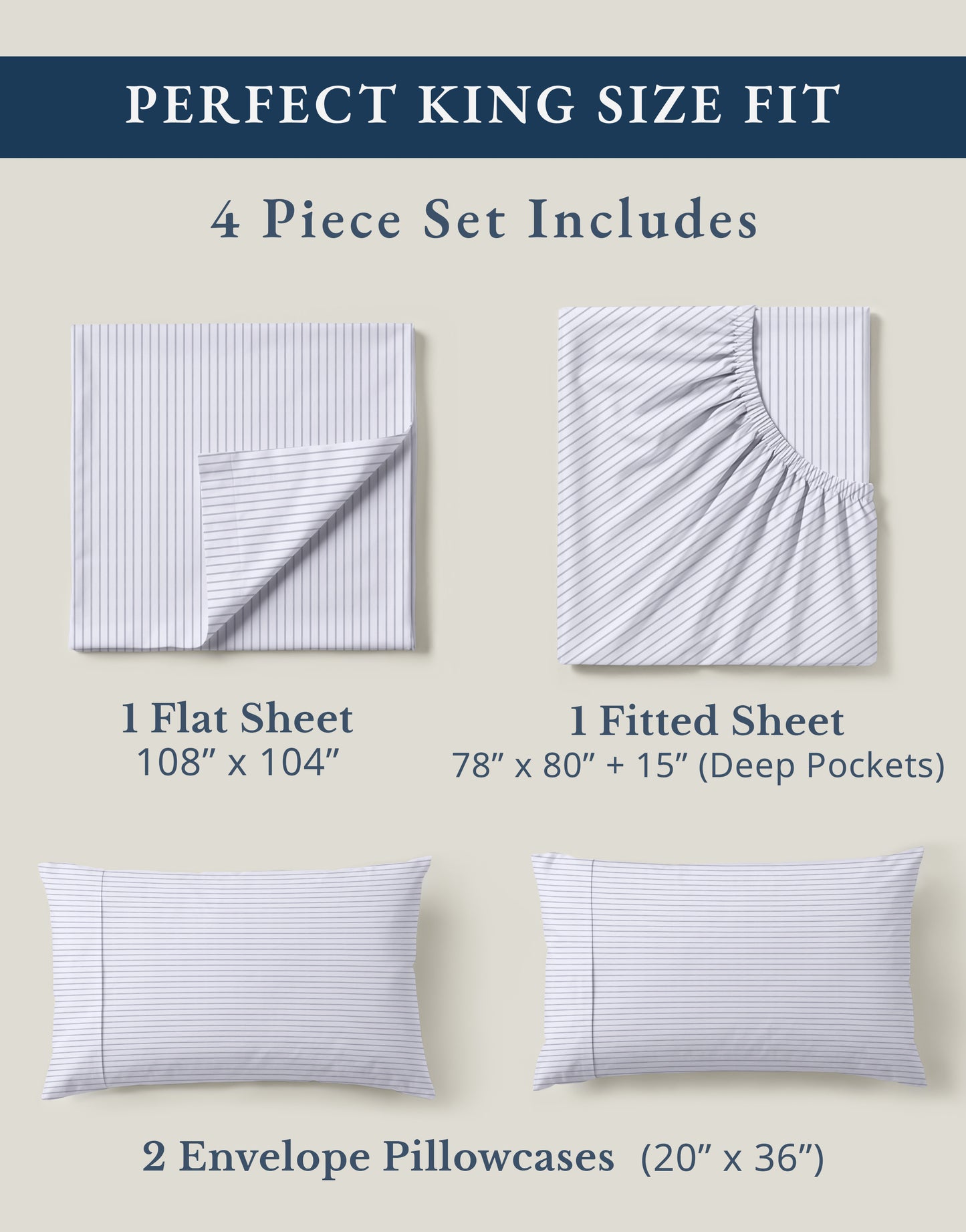 100% Organic Cotton-Ticking-Stripe