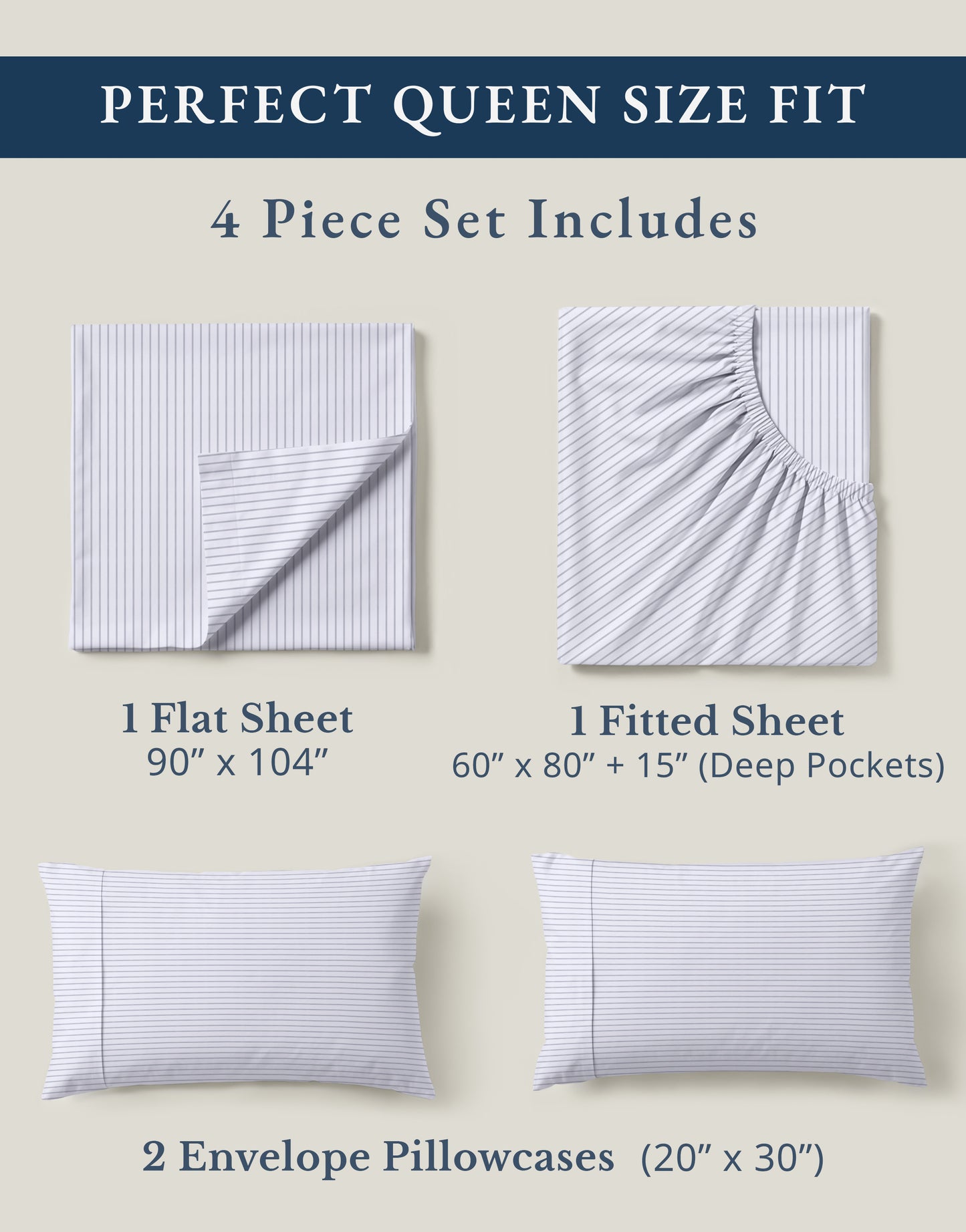 100% Organic Cotton-Ticking-Stripe