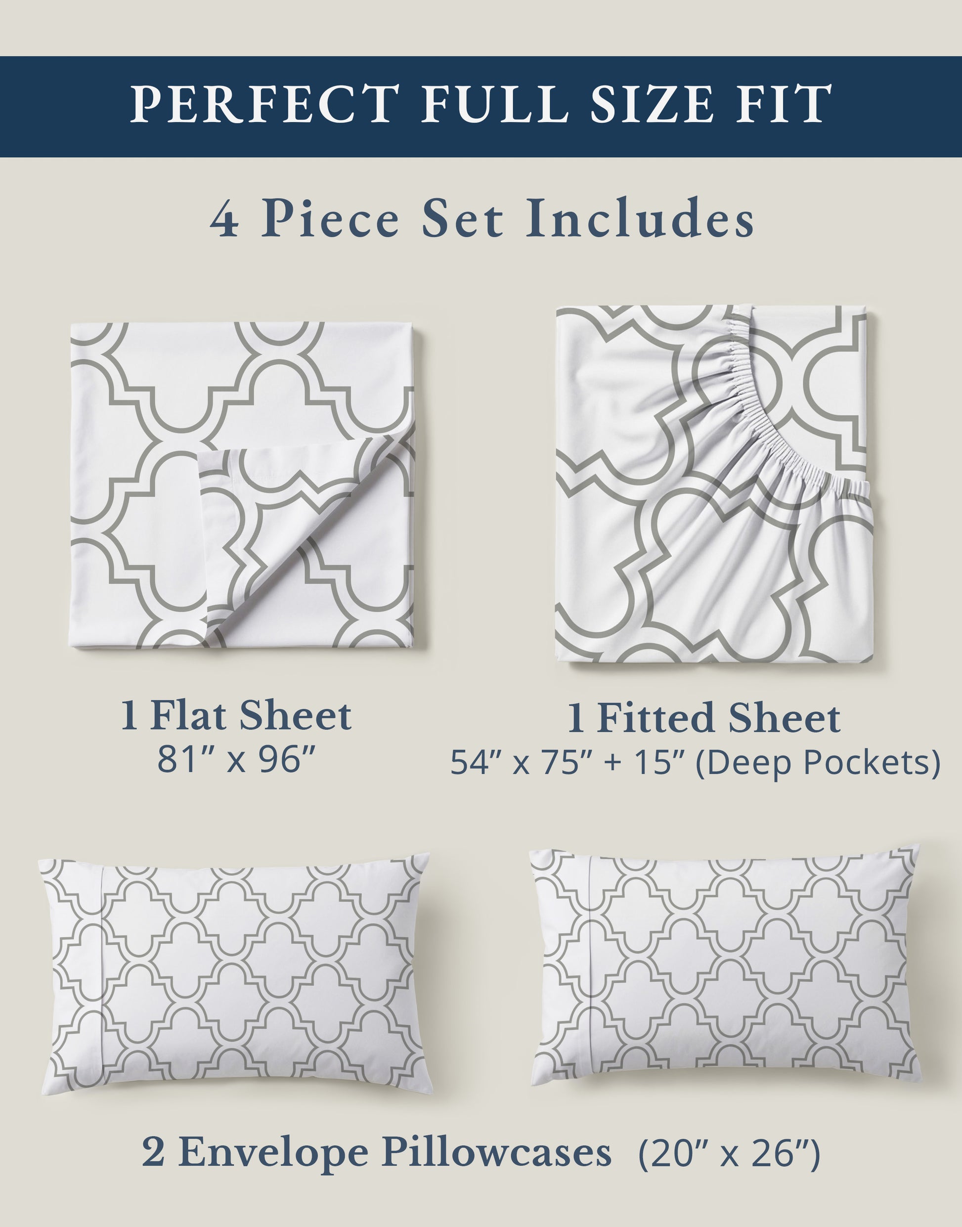 100% Organic Cotton-Trellis-Silver