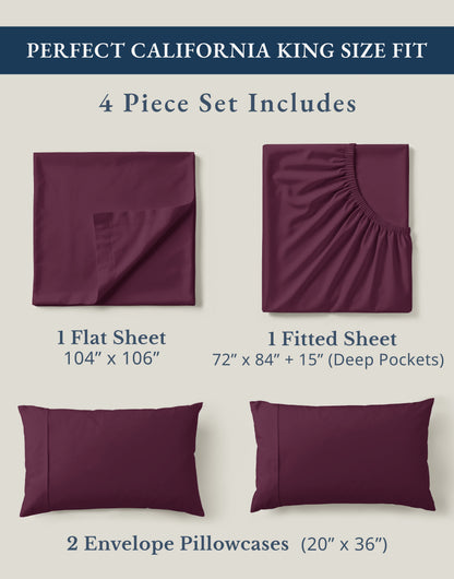 100% Organic Cotton-Windsor-Wine