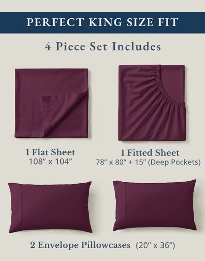 100% Organic Cotton-Windsor-Wine