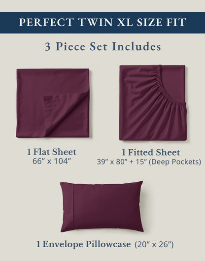100% Organic Cotton-Windsor-Wine