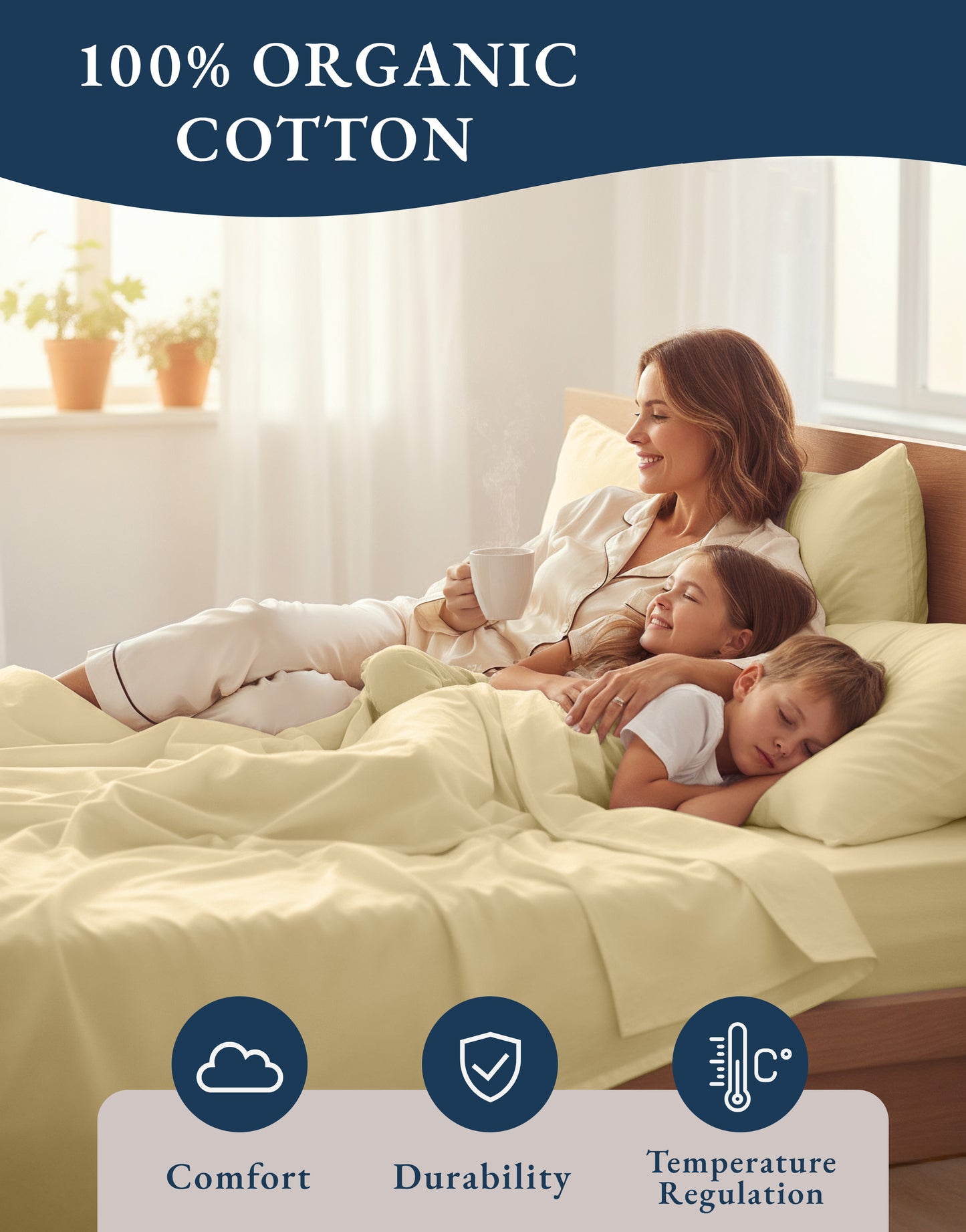 100% Organic Cotton-Vanilla