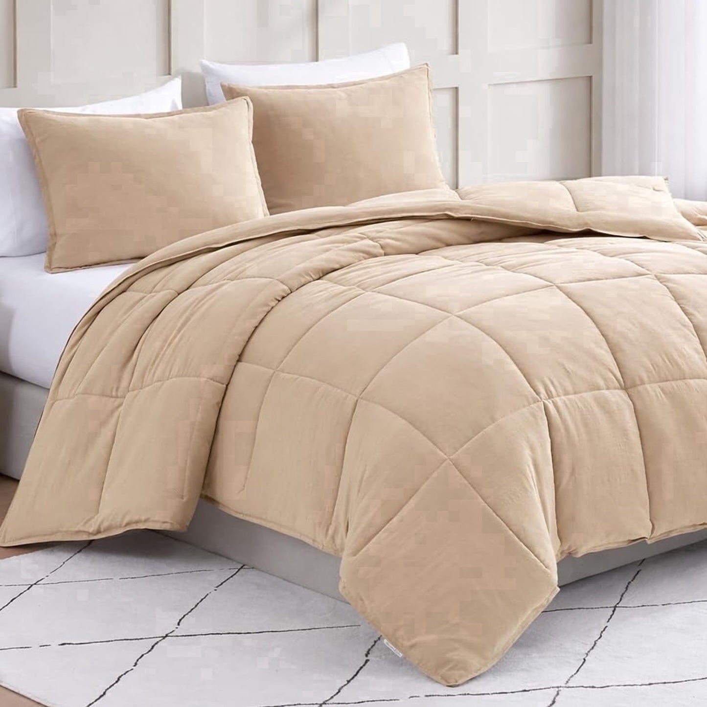 Down-Alternative Comforter cp-gallery: color=Beige; size=King