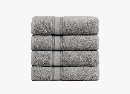 4 Piece 100% Cotton Towel Set