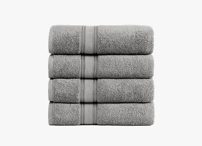 4 Piece Towel Set Grey