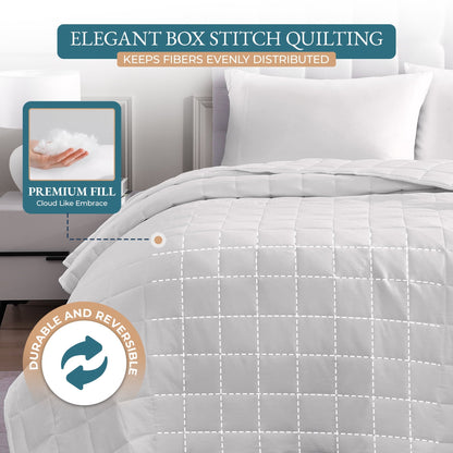 Quilted Bed Blanket cp-gallery: color=White