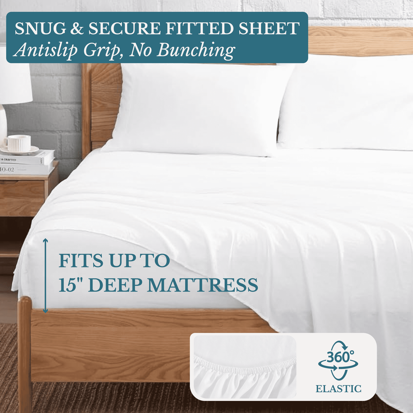 Washed Microfiber Sheet Set cp-gallery: color=White